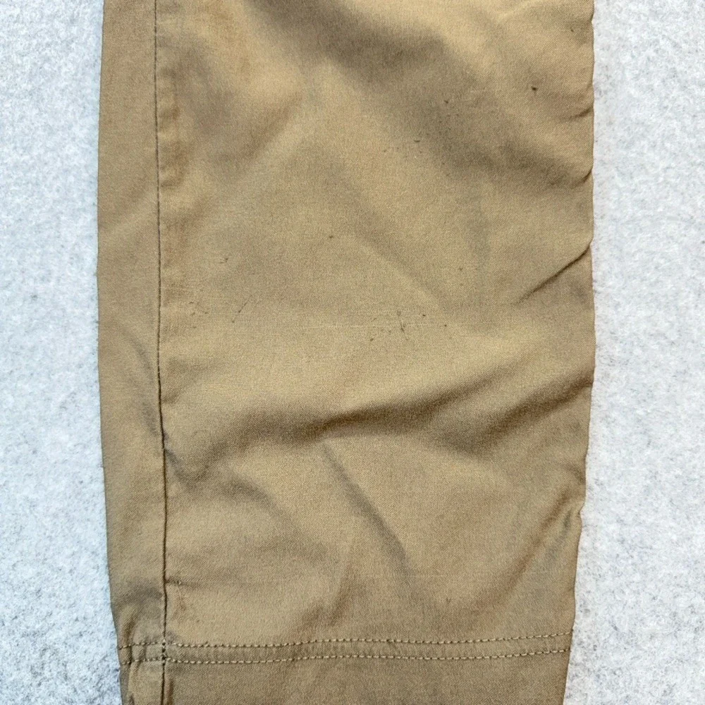 prAna Men Cargo Pants Large Stretch Beige 32x30 Standard Fit Belt Hiking Outdoor